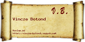 Vincze Botond névjegykártya